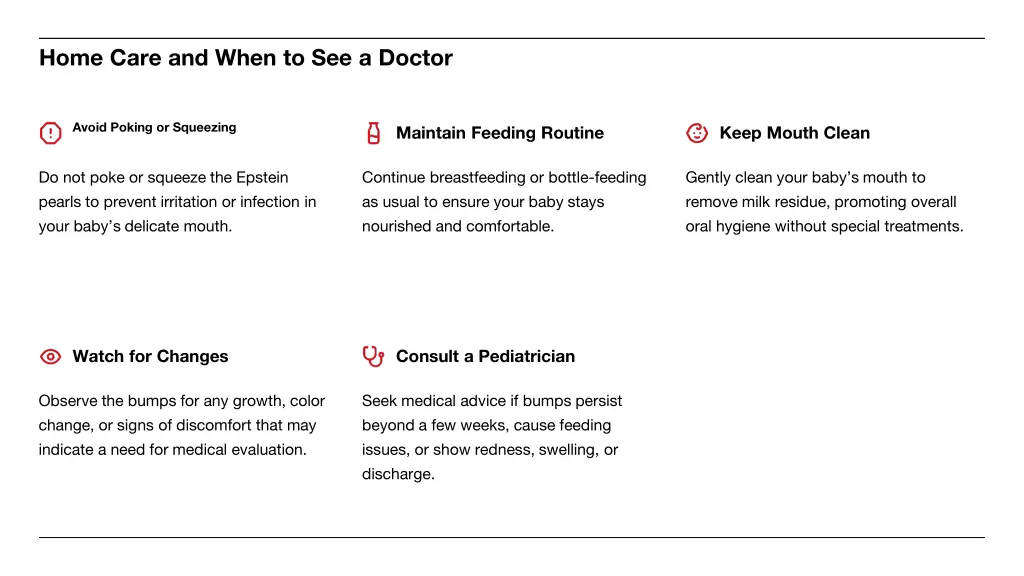 home care and when to see a doctor