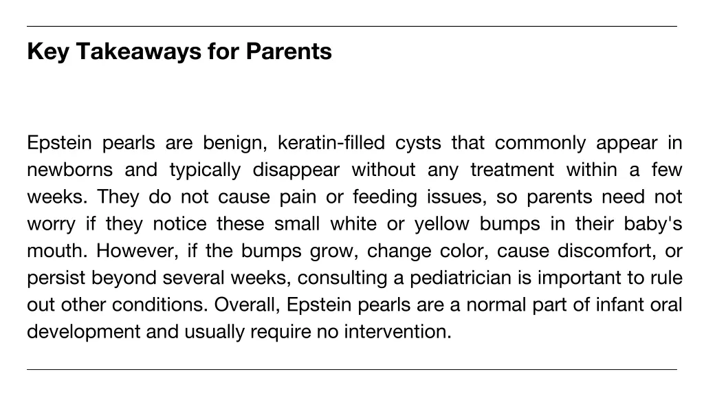 key takeaways for parents