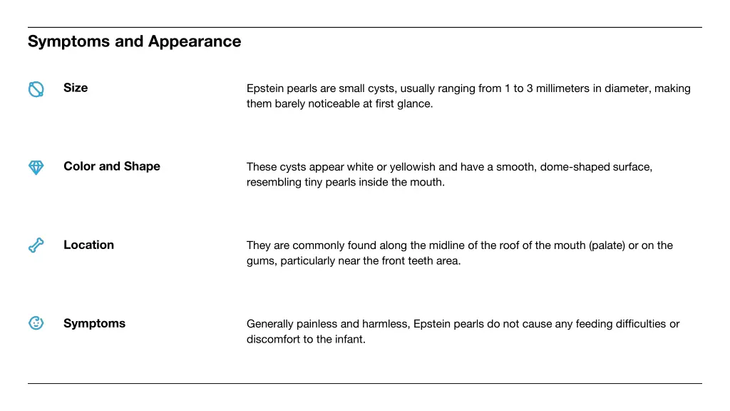 symptoms and appearance