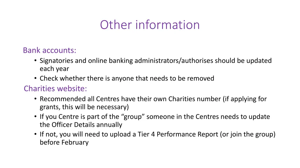 other information