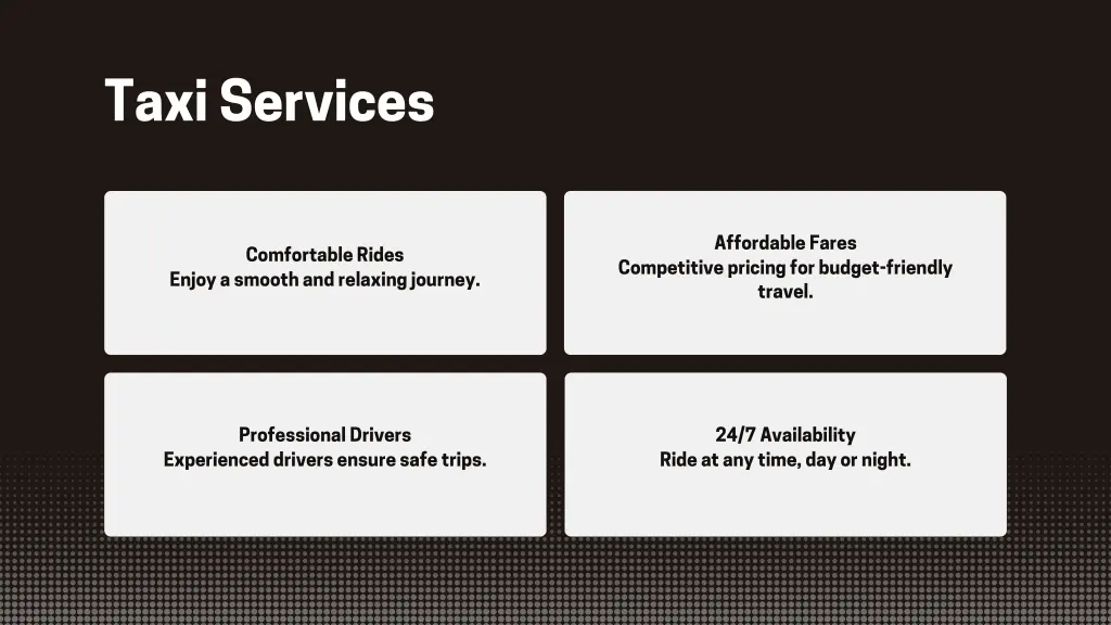 taxi services