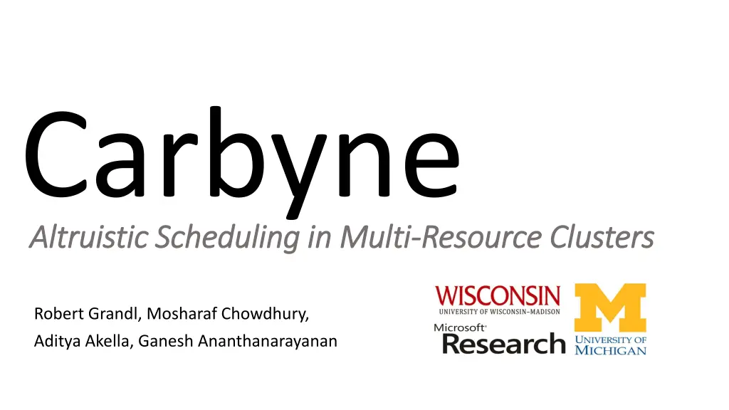 altruistic scheduling in multi altruistic