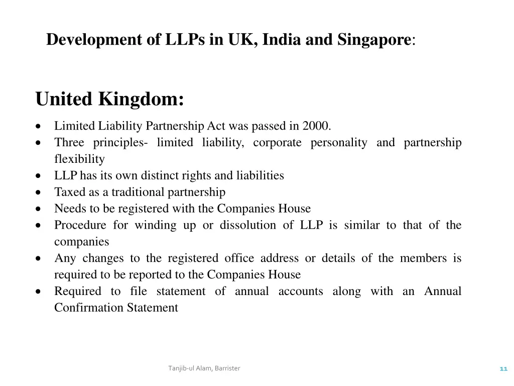 development of llps in uk india and singapore