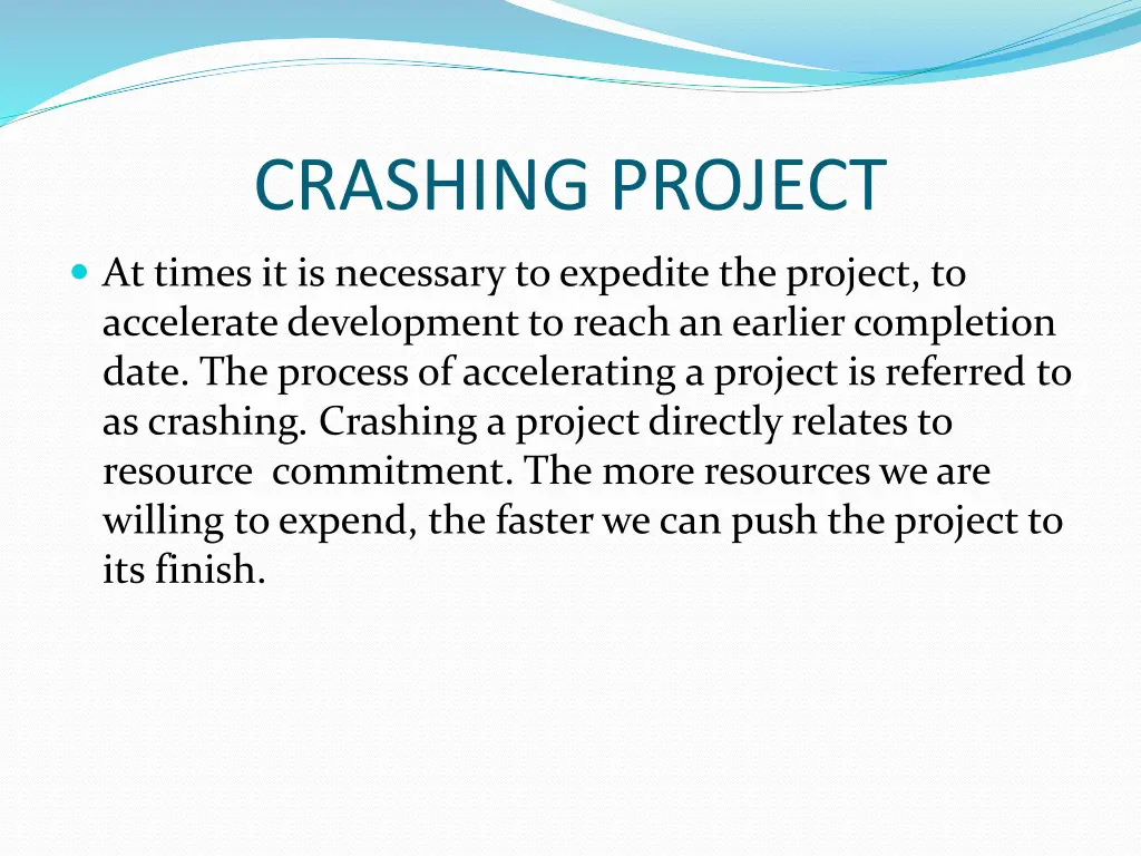 crashing project