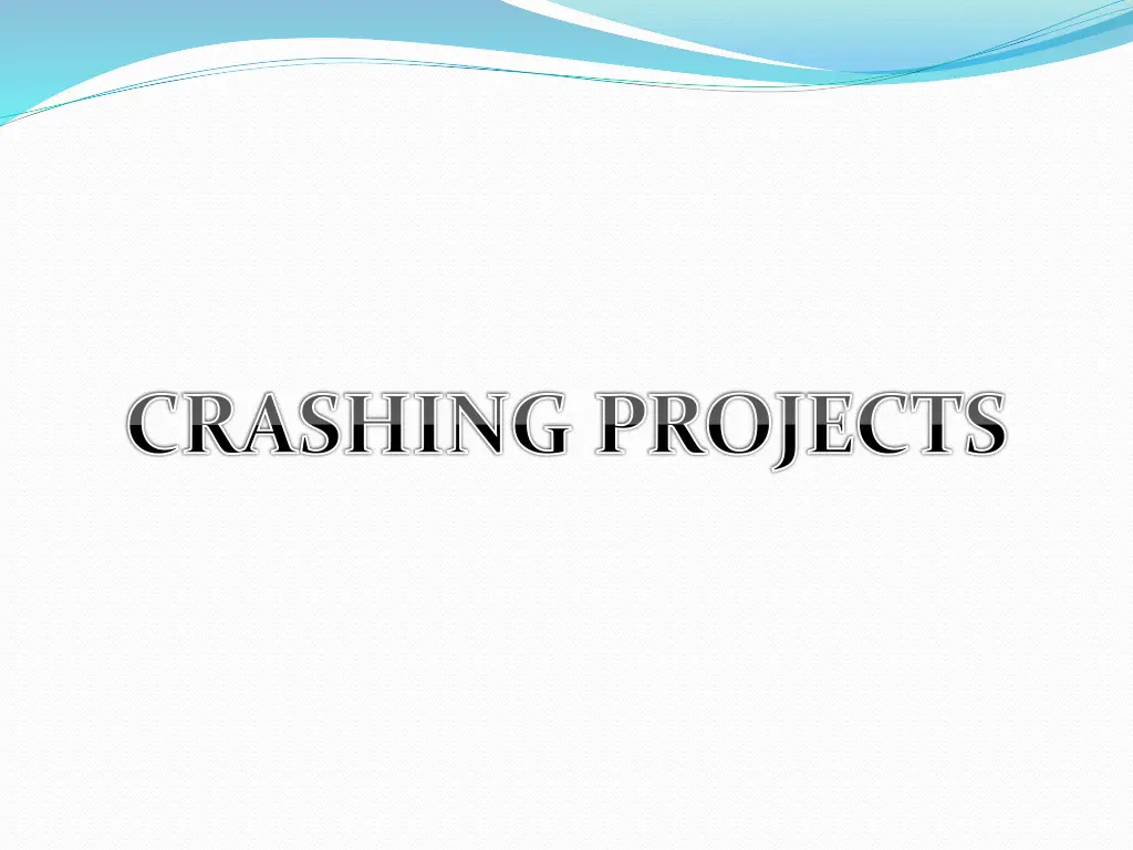 crashing projects