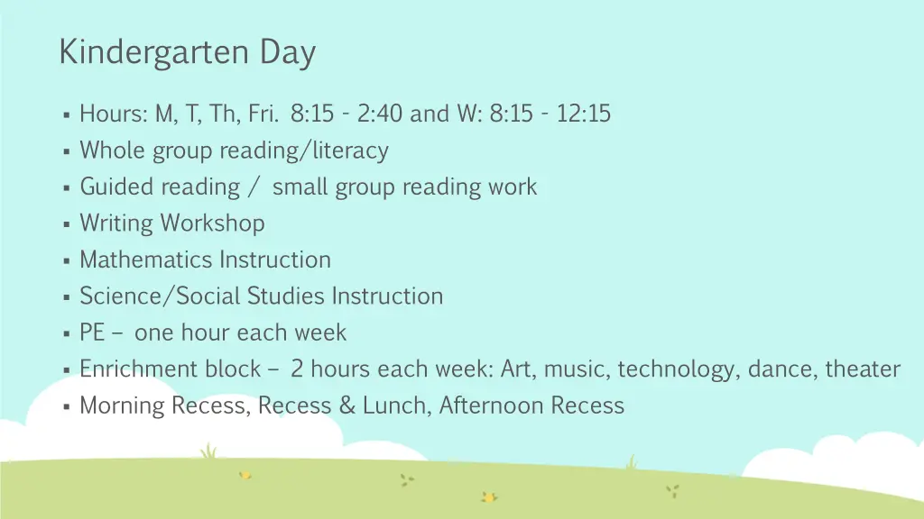 kindergarten day