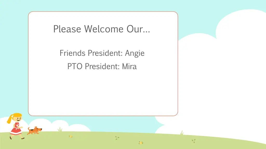 please welcome our