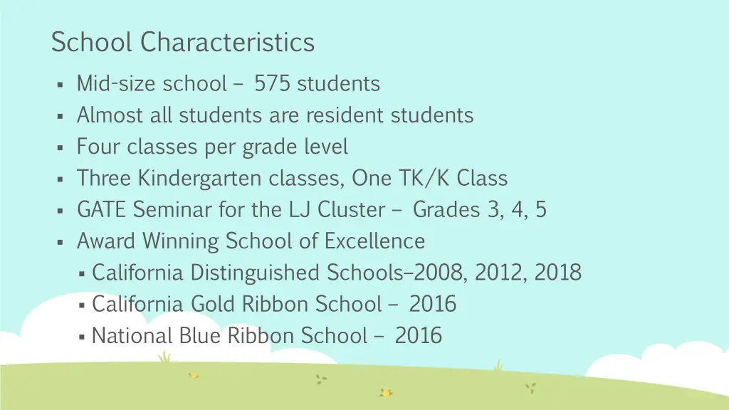 school characteristics