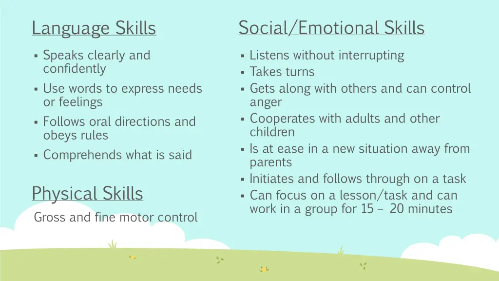 social emotional skills