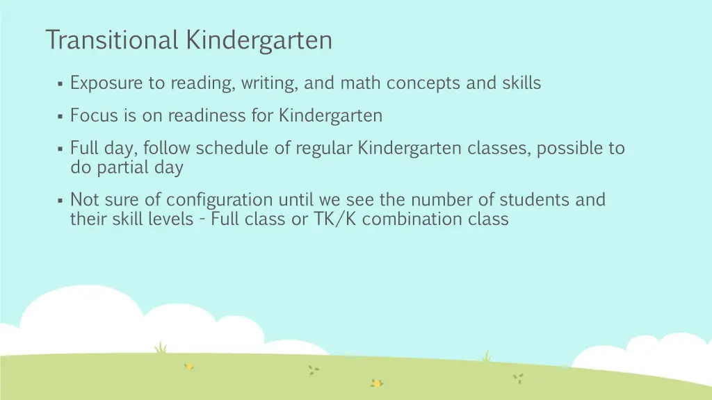 transitional kindergarten