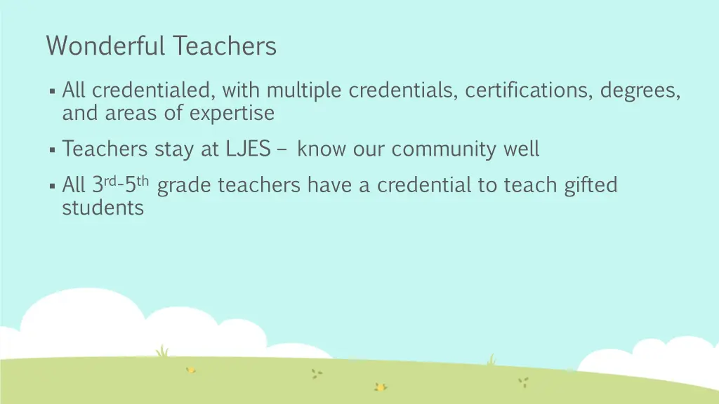 wonderful teachers