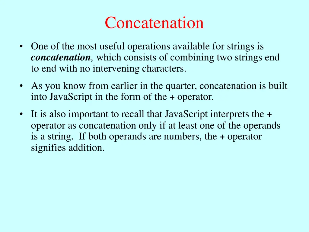 concatenation
