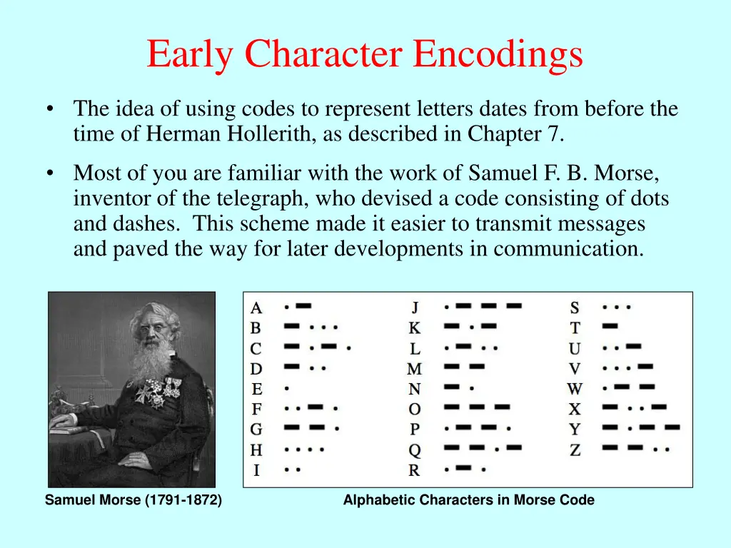 early character encodings