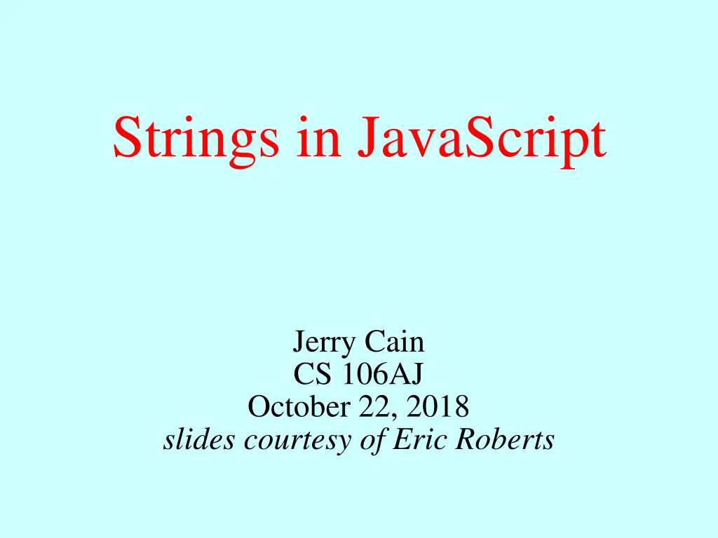 strings in javascript