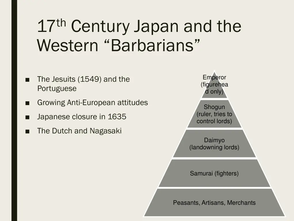 17 th century japan and the western barbarians