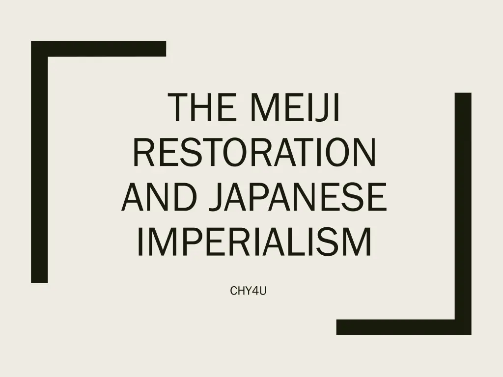 the meiji restoration and japanese imperialism