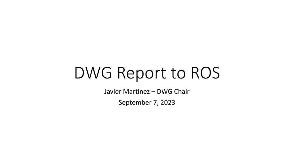 dwg report to ros