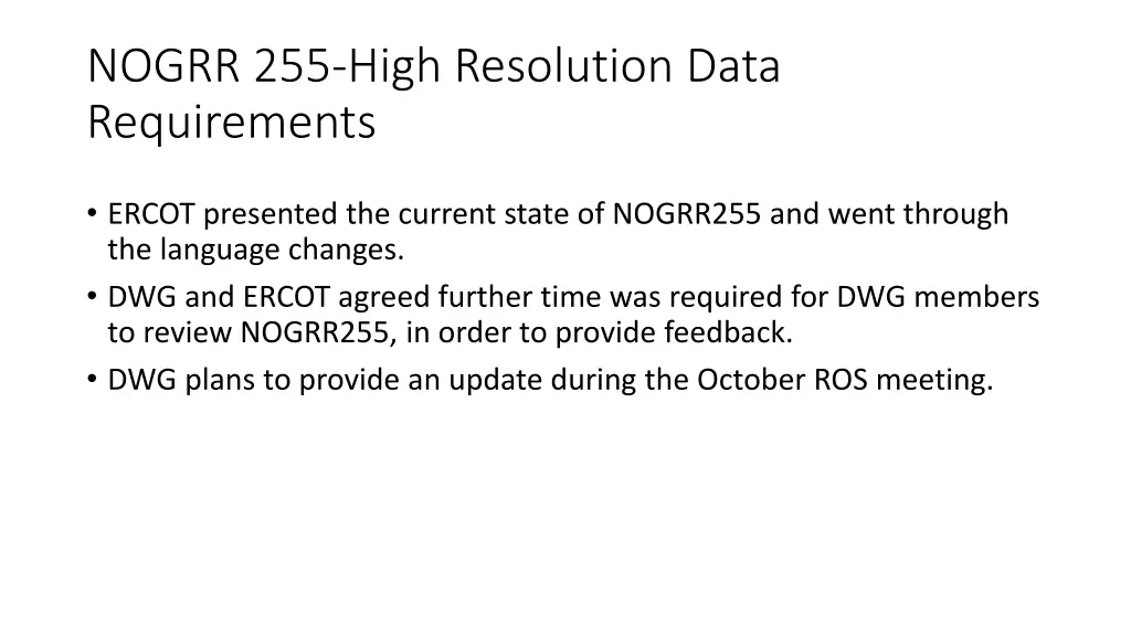 nogrr 255 high resolution data requirements