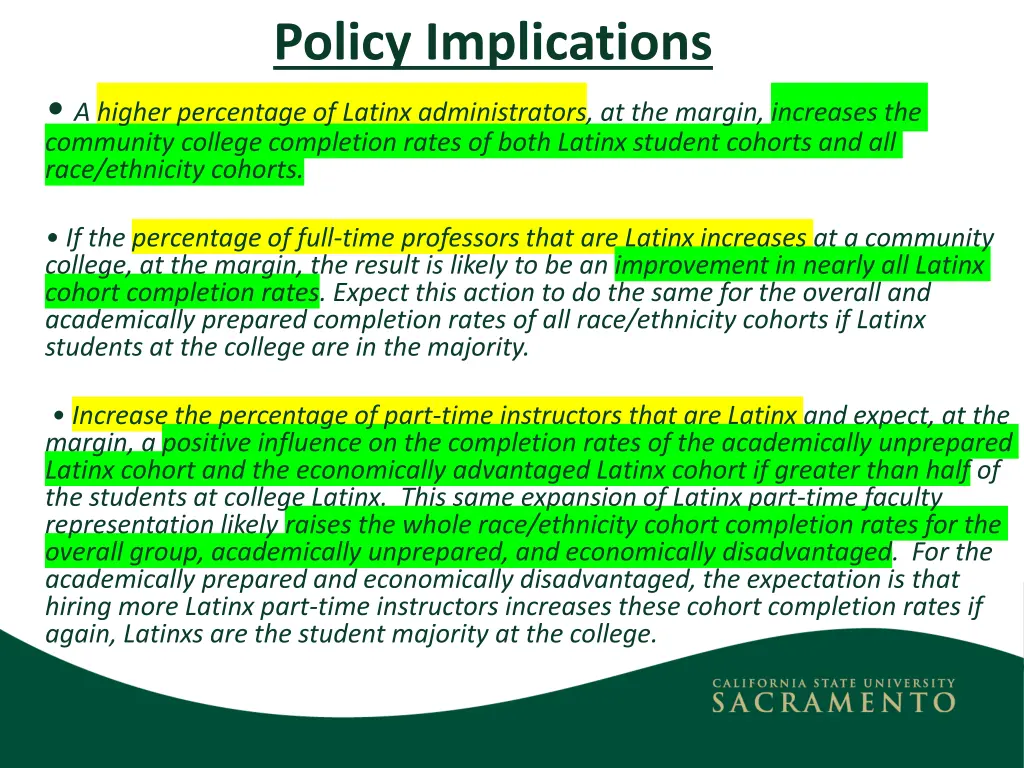 policy implications