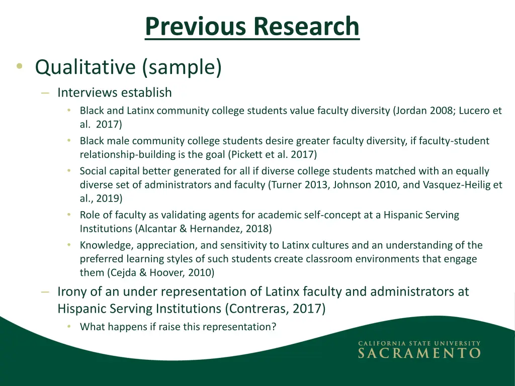 previous research