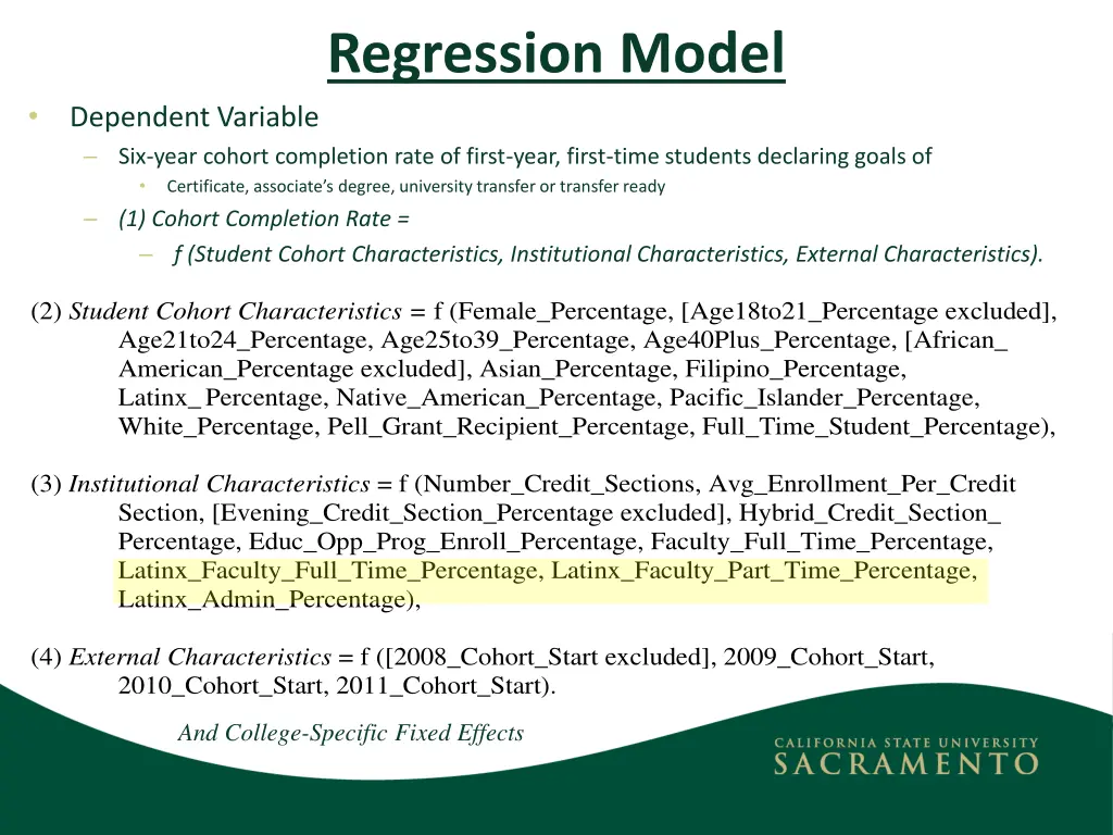 regression model