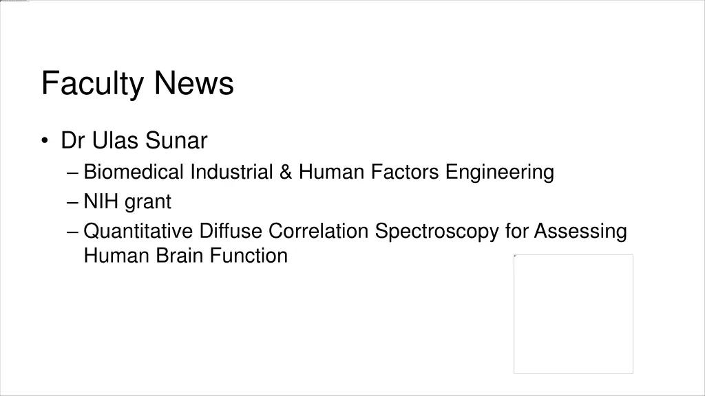 faculty news