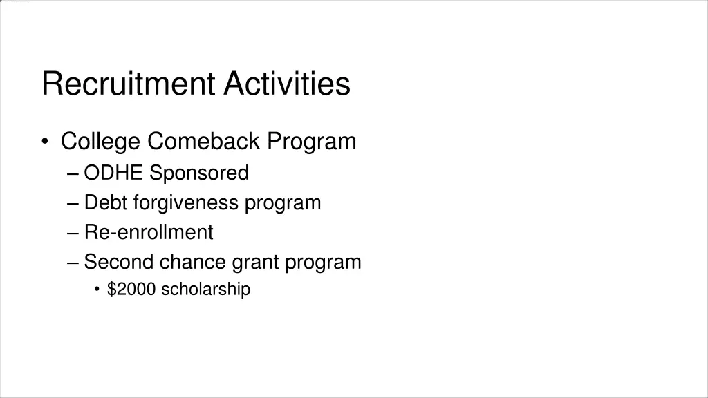 recruitment activities 1