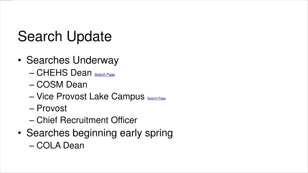 search update
