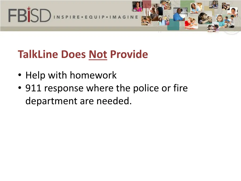 talkline does not provide