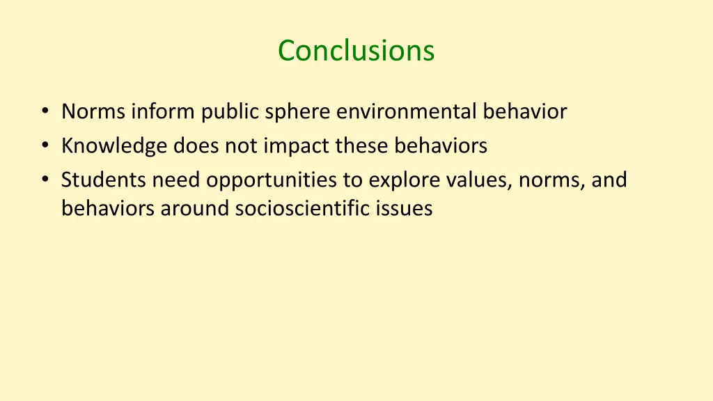 conclusions