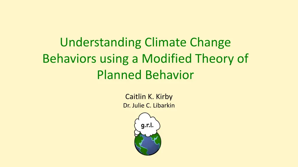 understanding climate change behaviors using