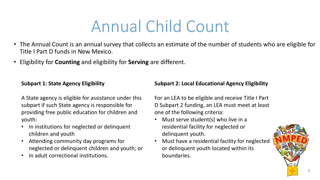 annual child count