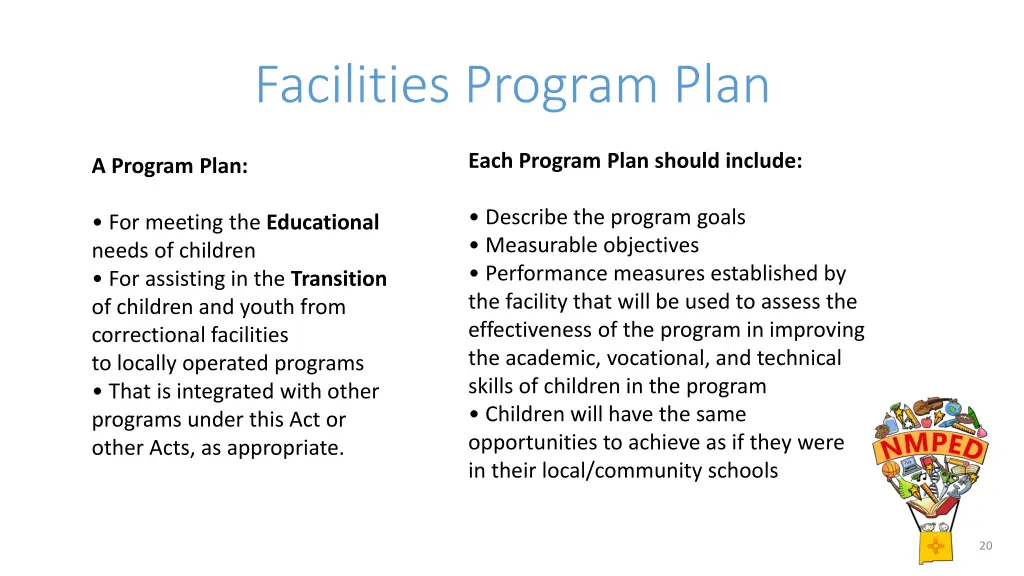 facilities program plan 4
