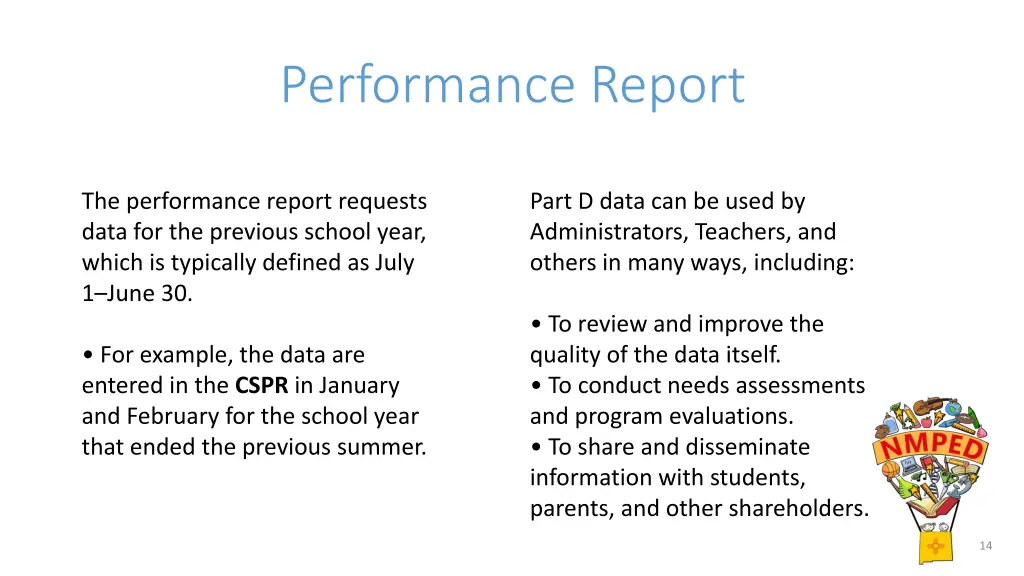 performance report 1