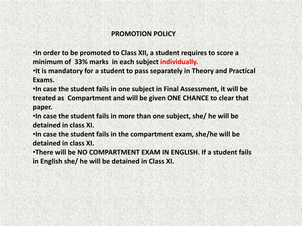 promotion policy