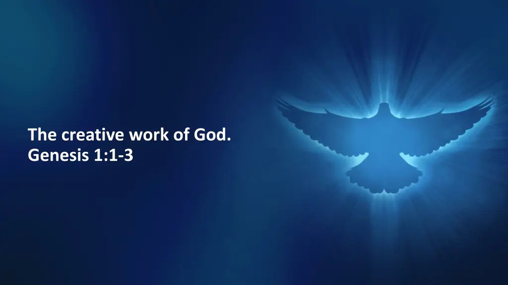 the creative work of god genesis 1 1 3
