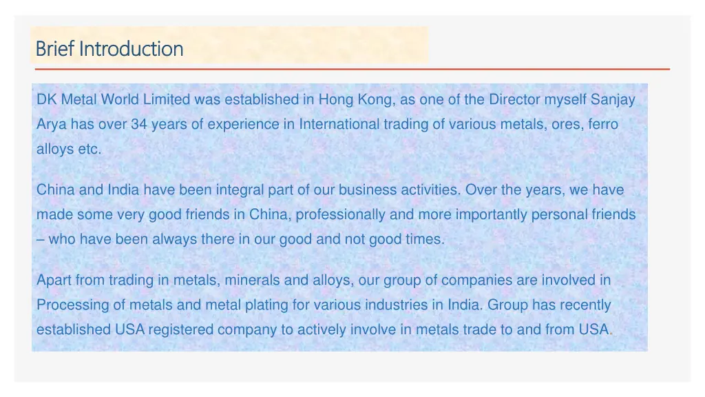 brief introduction brief introduction