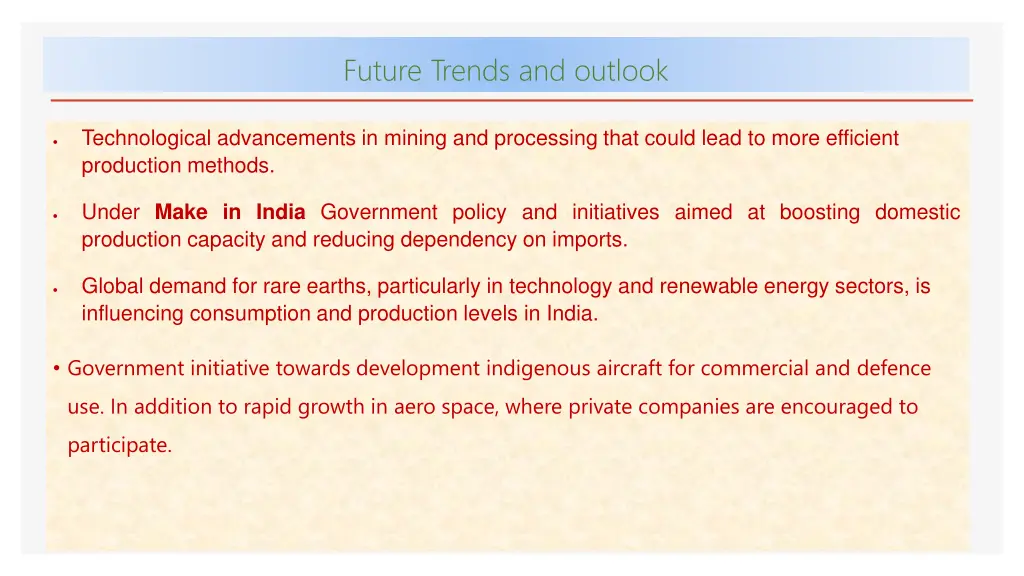 future trends and outlook