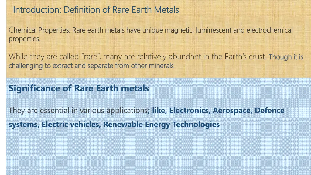introduction definition of rare earth metals
