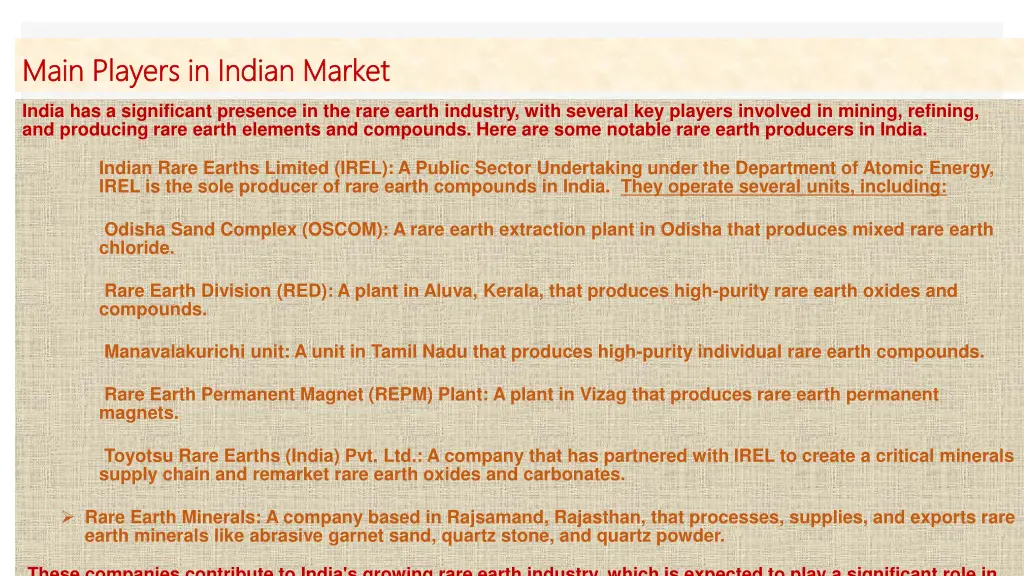 main players in indian market main players
