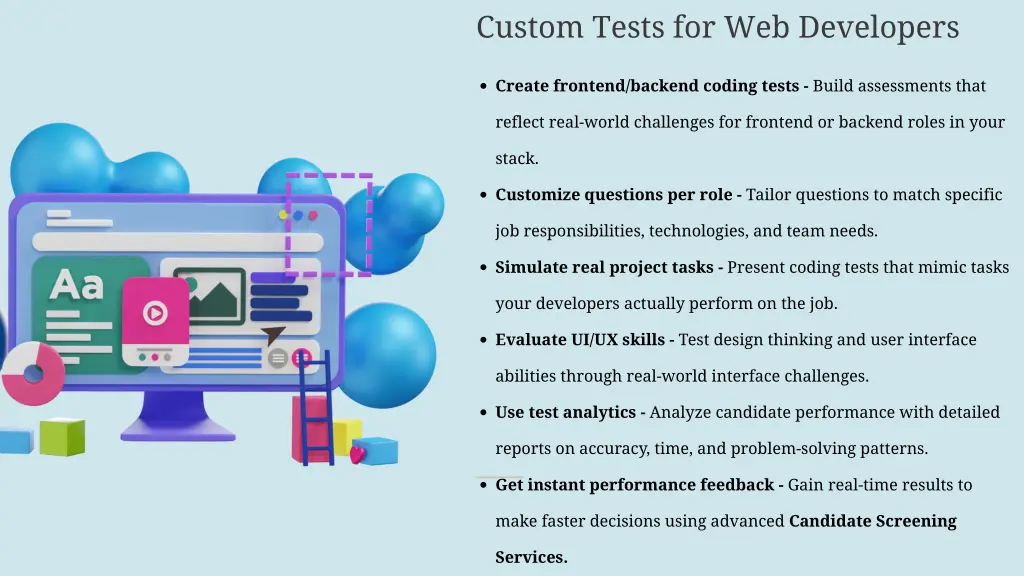 custom tests for web developers