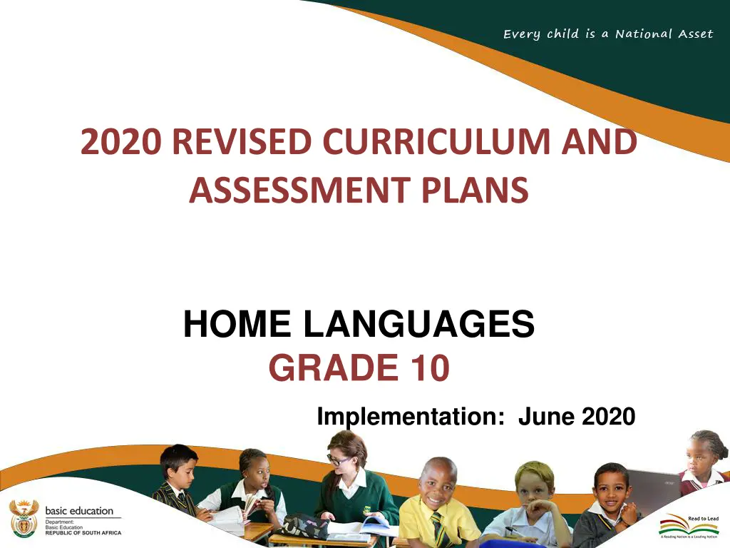 2020 revised curriculum and assessment plans
