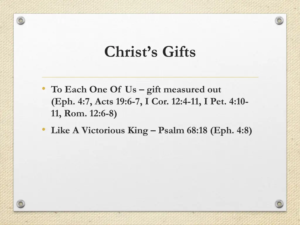 christ s gifts 1