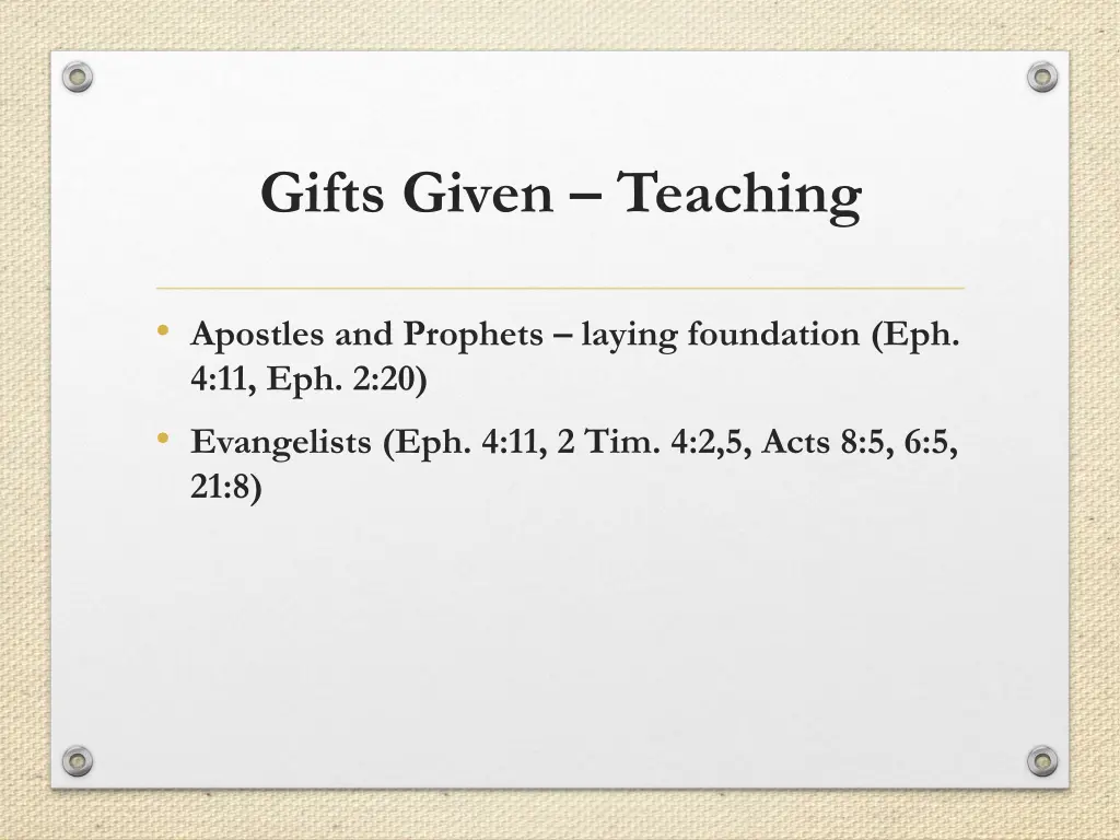 gifts given teaching 1