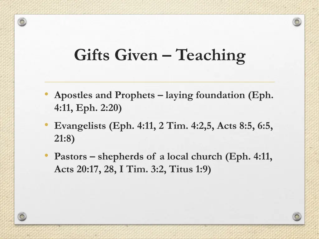 gifts given teaching 2