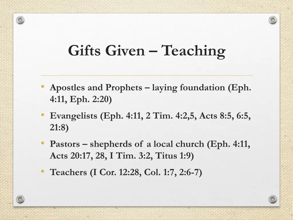 gifts given teaching 3