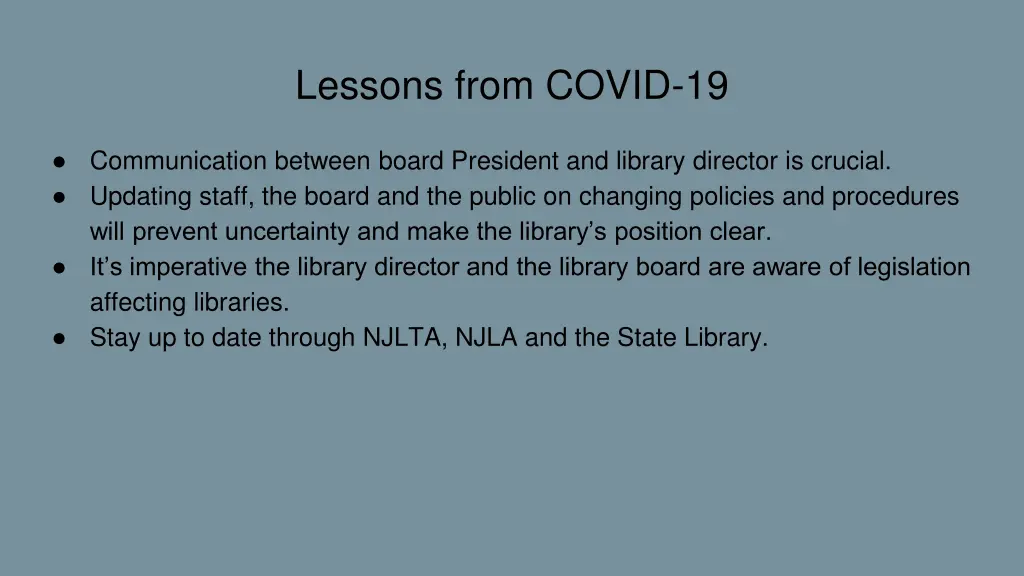 lessons from covid 19