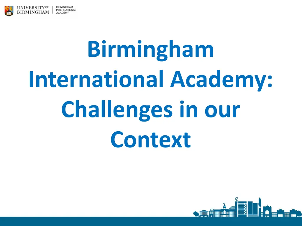 birmingham international academy challenges