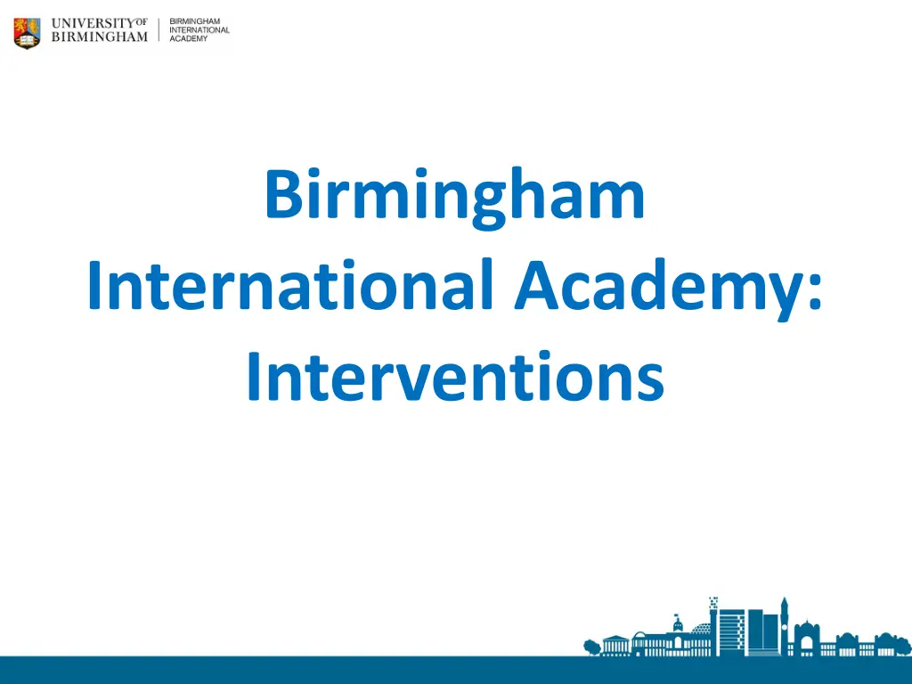 birmingham international academy interventions