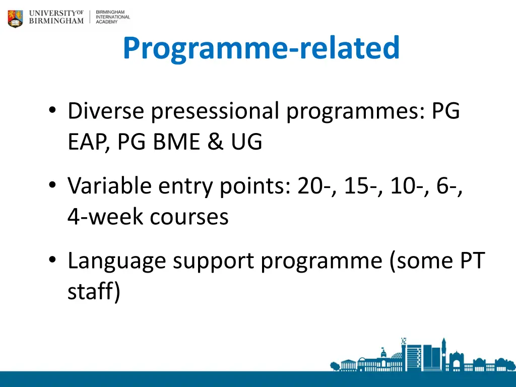 programme related